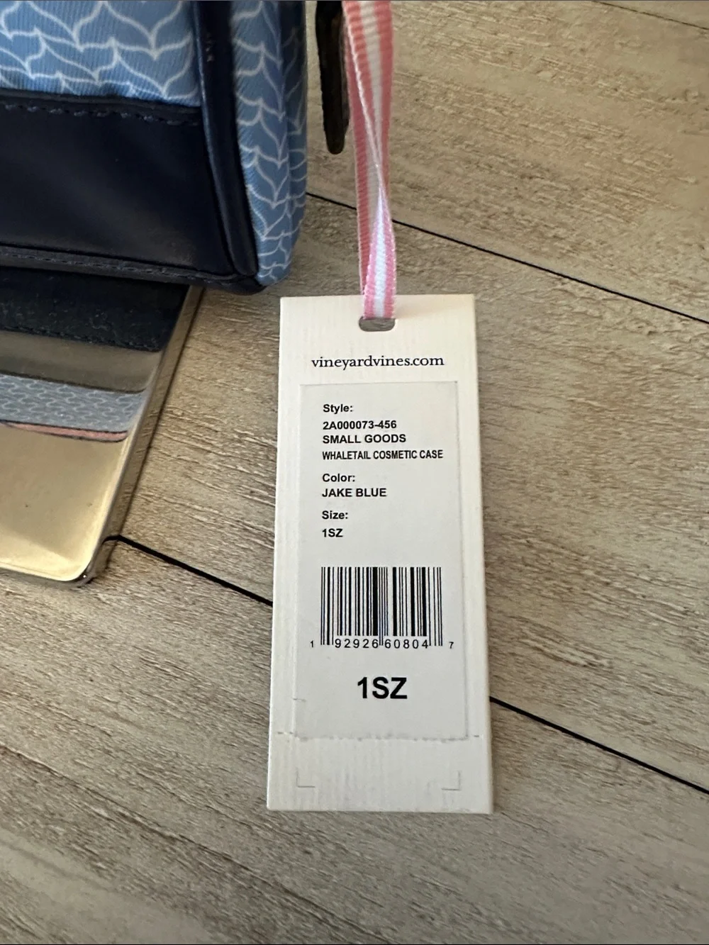 Vineyard Vines Light Blue & Navy Cosmetic Case